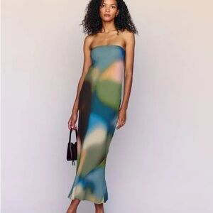 Reformation Joana Midi Tube Dress In Blur